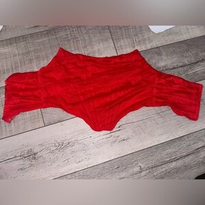 Princess Polly Red Strapless Corset Top in size Large